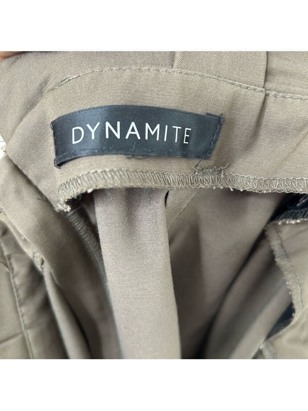 Dynamite Olive Green Button Front Midi Skirt Medium - Picture 10 of 13